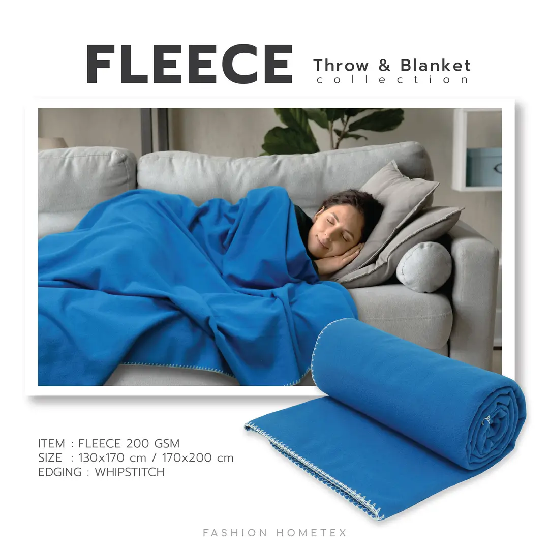 Limited Stock Recycled Fleece Throw and Blanket - Start just 1.79 usd (4 colors)
