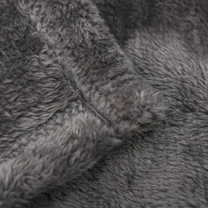 M 3D Embroidery Hooded Plush Blanket (Grey)