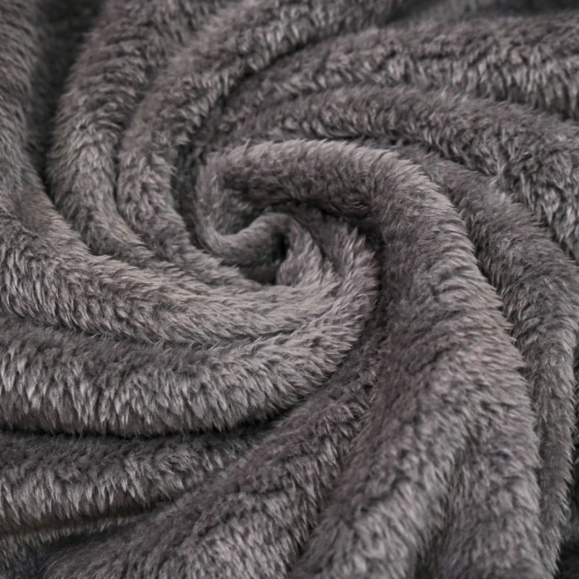 M 3D Embroidery Hooded Plush Blanket (Grey)
