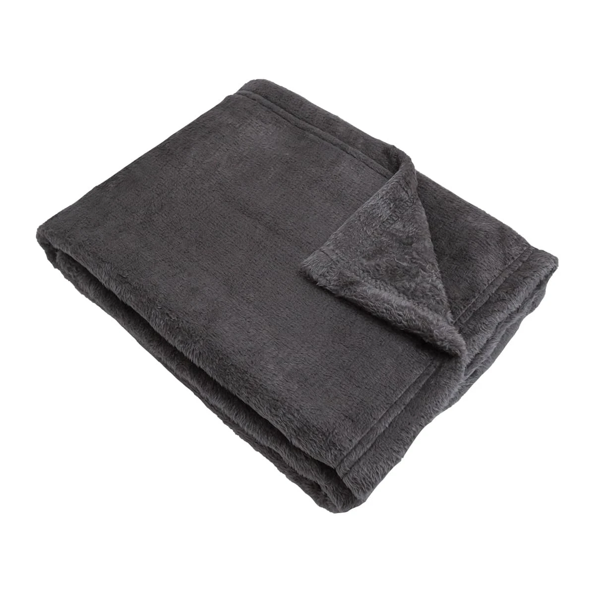 M 3D Embroidery Plush Bolster Blanket (Grey)