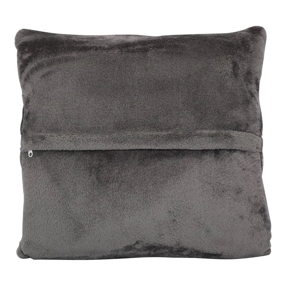 M Embroidery Flannel Hand Warmer Pillow Blanket (Grey)