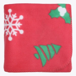 Merry X\'Mas Printed Fleece Blanket