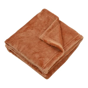 Muddy 3D Embroidery Flannel Hand Warmer Pillow Blanket (Brown)