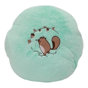 Muddy Embroidery Plush Hand Warmer Pillow Blanket (Green)