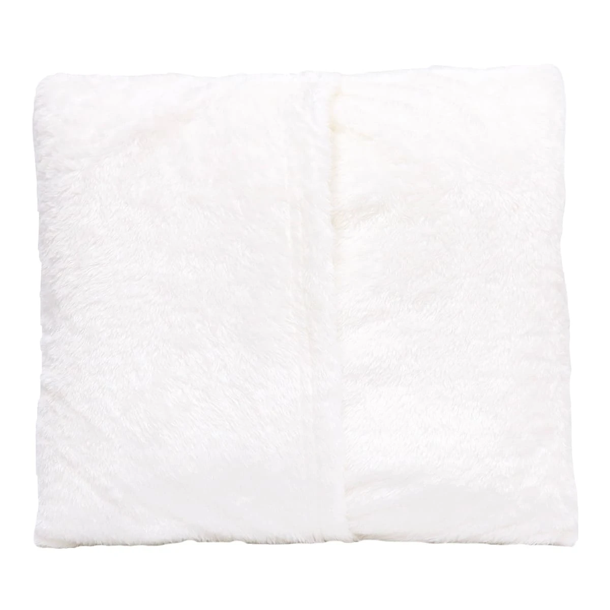 Muddy Embroidery Plush Pillow Blanket (White)