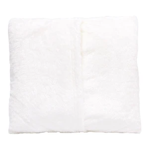 Muddy Embroidery Plush Pillow Blanket (White)