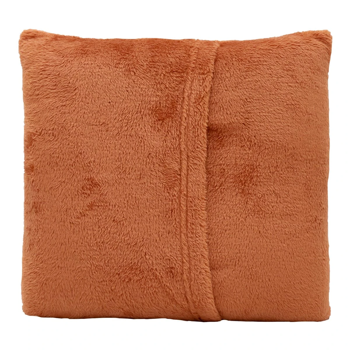 Muddy Embroidery Plush Pillow Blanket (Brown)