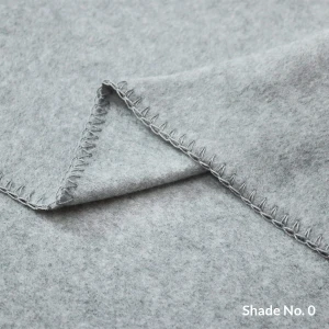 No-Dye Melange Fleece Blanket | Double-Sided Brushed | Classic Grey Shade