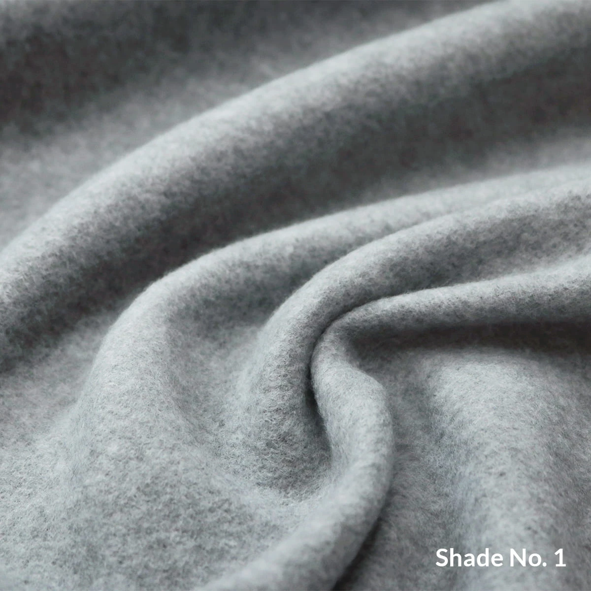No-Dye Melange Fleece Blanket | Double-Sided Brushed | Classic Grey Shade