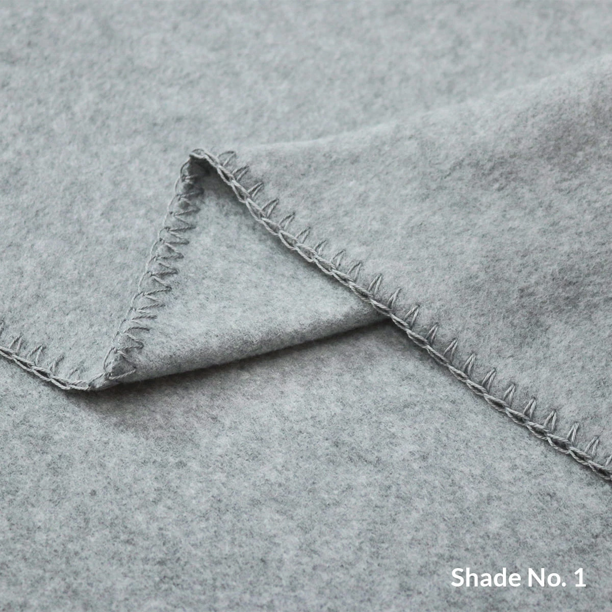 No-Dye Melange Fleece Blanket | Double-Sided Brushed | Classic Grey Shade
