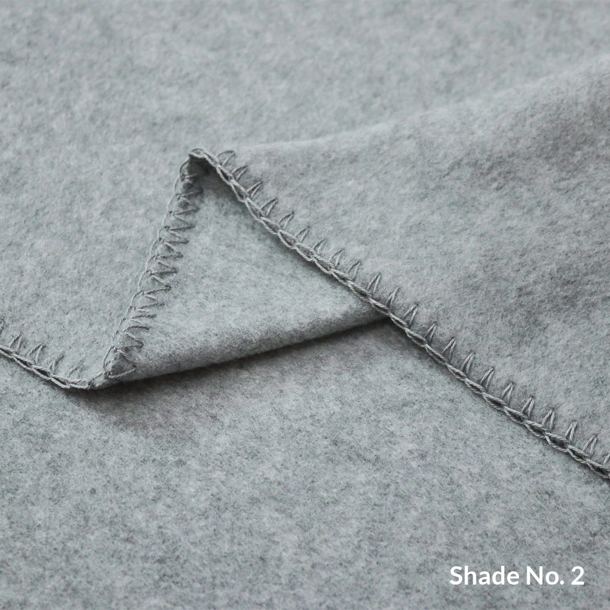 No-Dye Melange Fleece Blanket | Double-Sided Brushed | Classic Grey Shade