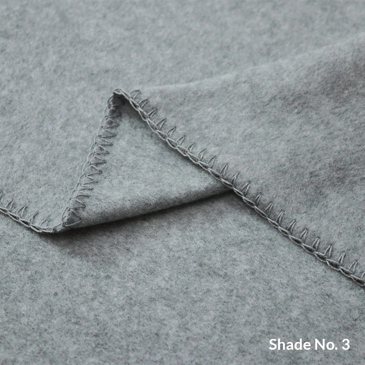 No-Dye Melange Fleece Blanket | Double-Sided Brushed | Classic Grey Shade