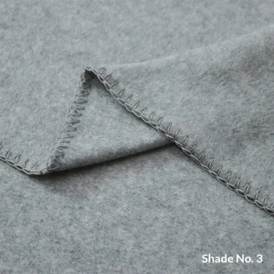 No-Dye Melange Fleece Blanket | Double-Sided Brushed | Classic Grey Shade