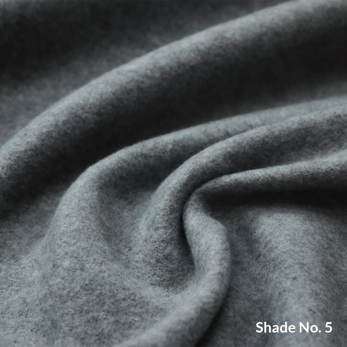 No-Dye Melange Fleece Blanket | Double-Sided Brushed | Classic Grey Shade