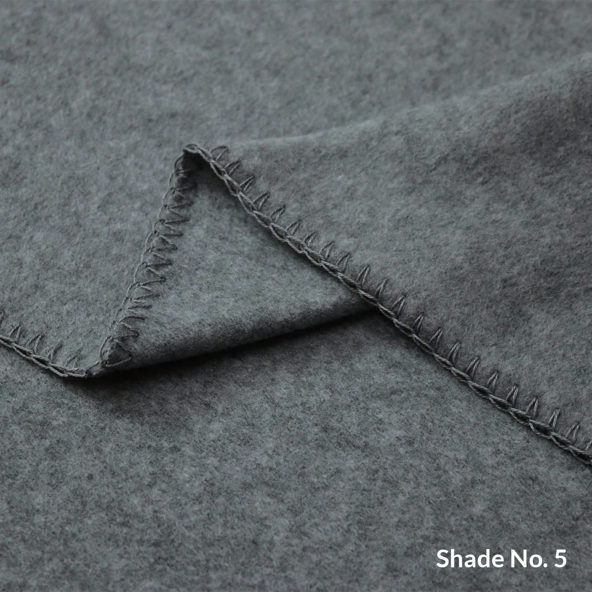 No-Dye Melange Fleece Blanket | Double-Sided Brushed | Classic Grey Shade
