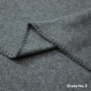 No-Dye Melange Fleece Blanket | Double-Sided Brushed | Classic Grey Shade