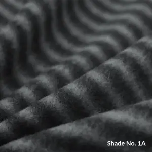 No-Dye Melange Fleece Blanket | Double-Sided Brushed | Stripe I Grey Shade