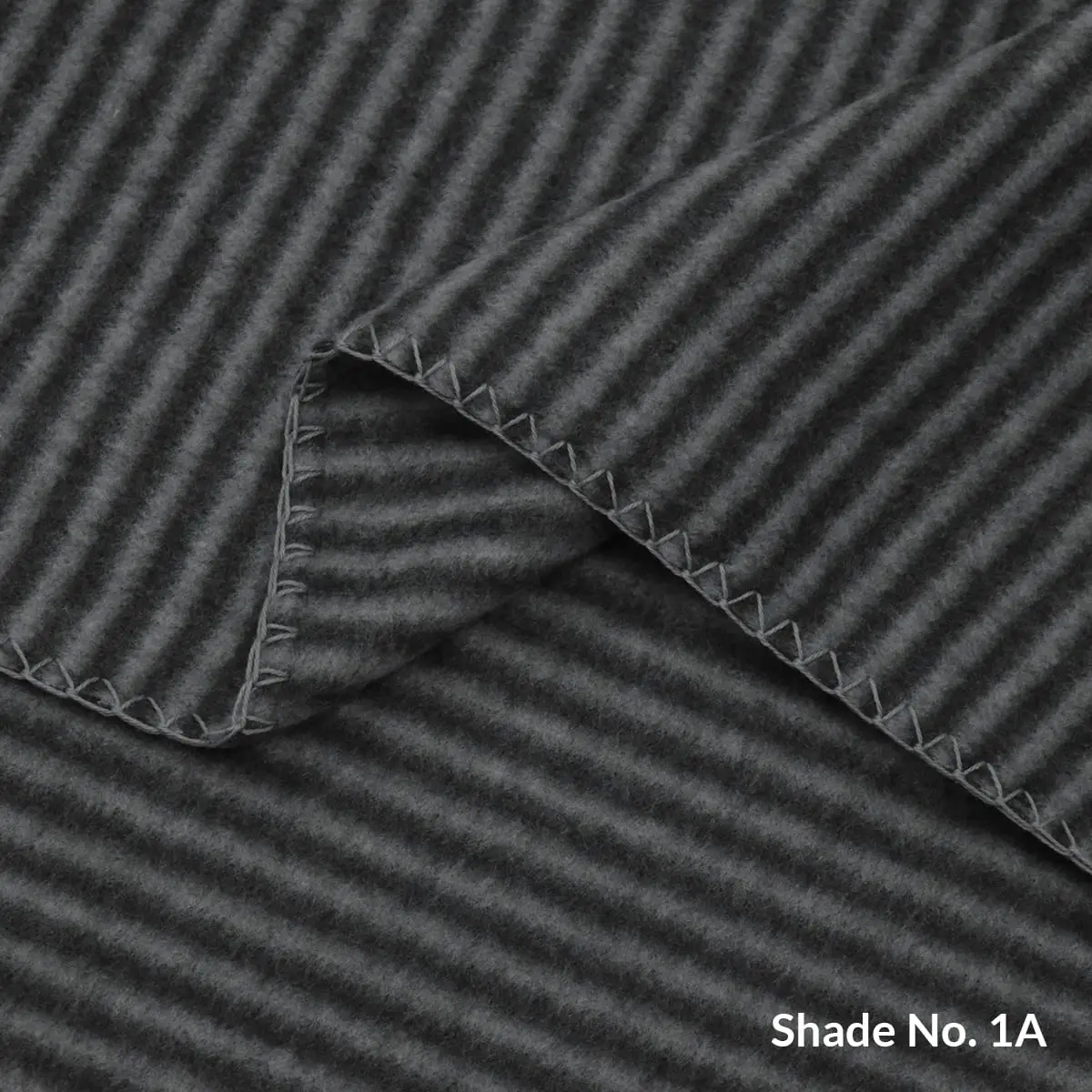 No-Dye Melange Fleece Blanket | Double-Sided Brushed | Stripe I Grey Shade