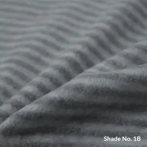 No-Dye Melange Fleece Blanket | Double-Sided Brushed | Stripe I Grey Shade