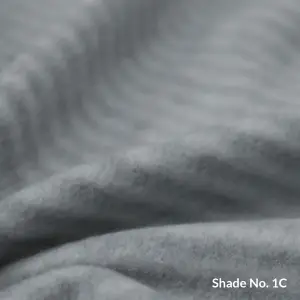 No-Dye Melange Fleece Blanket | Double-Sided Brushed | Stripe I Grey Shade