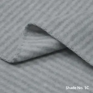 No-Dye Melange Fleece Blanket | Double-Sided Brushed | Stripe I Grey Shade