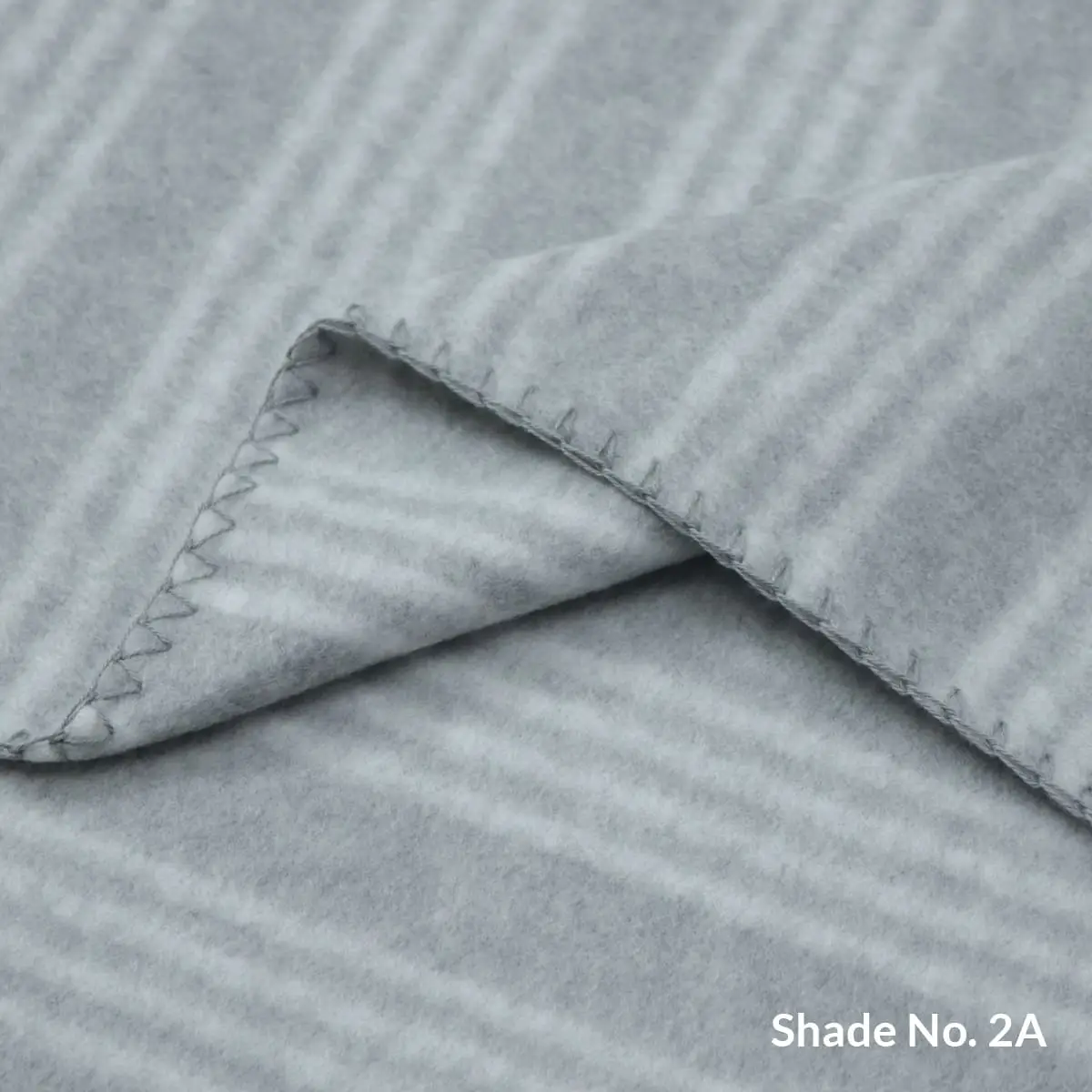 No-Dye Melange Fleece Blanket | Double-Sided Brushed | Stripe II Grey Shade