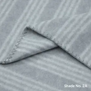 No-Dye Melange Fleece Blanket | Double-Sided Brushed | Stripe II Grey Shade