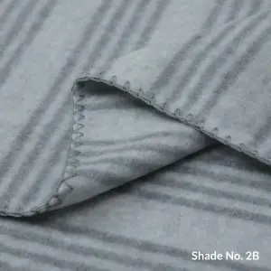 No-Dye Melange Fleece Blanket | Double-Sided Brushed | Stripe II Grey Shade