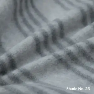 No-Dye Melange Fleece Blanket | Double-Sided Brushed | Stripe II Grey Shade