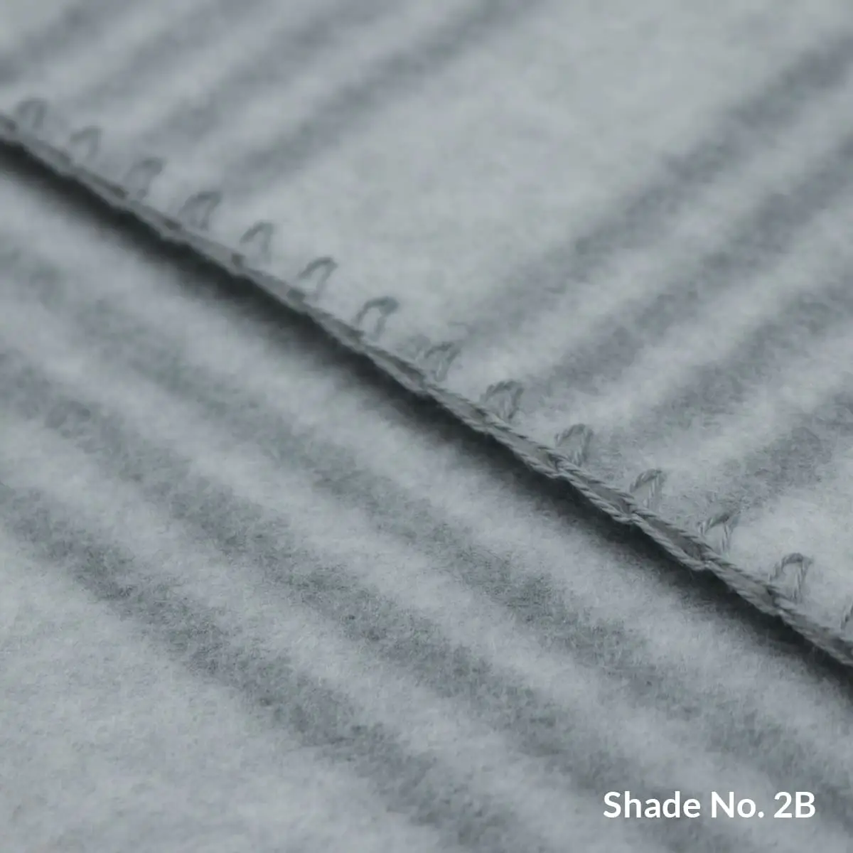 No-Dye Melange Fleece Blanket | Double-Sided Brushed | Stripe II Grey Shade