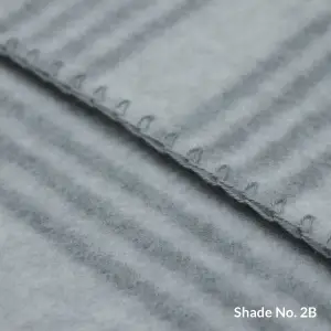 No-Dye Melange Fleece Blanket | Double-Sided Brushed | Stripe II Grey Shade
