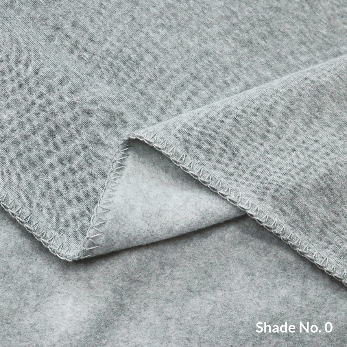 No-Dye Melange Fleece Blanket | Single-Sided Brushed | Classic Grey Shade