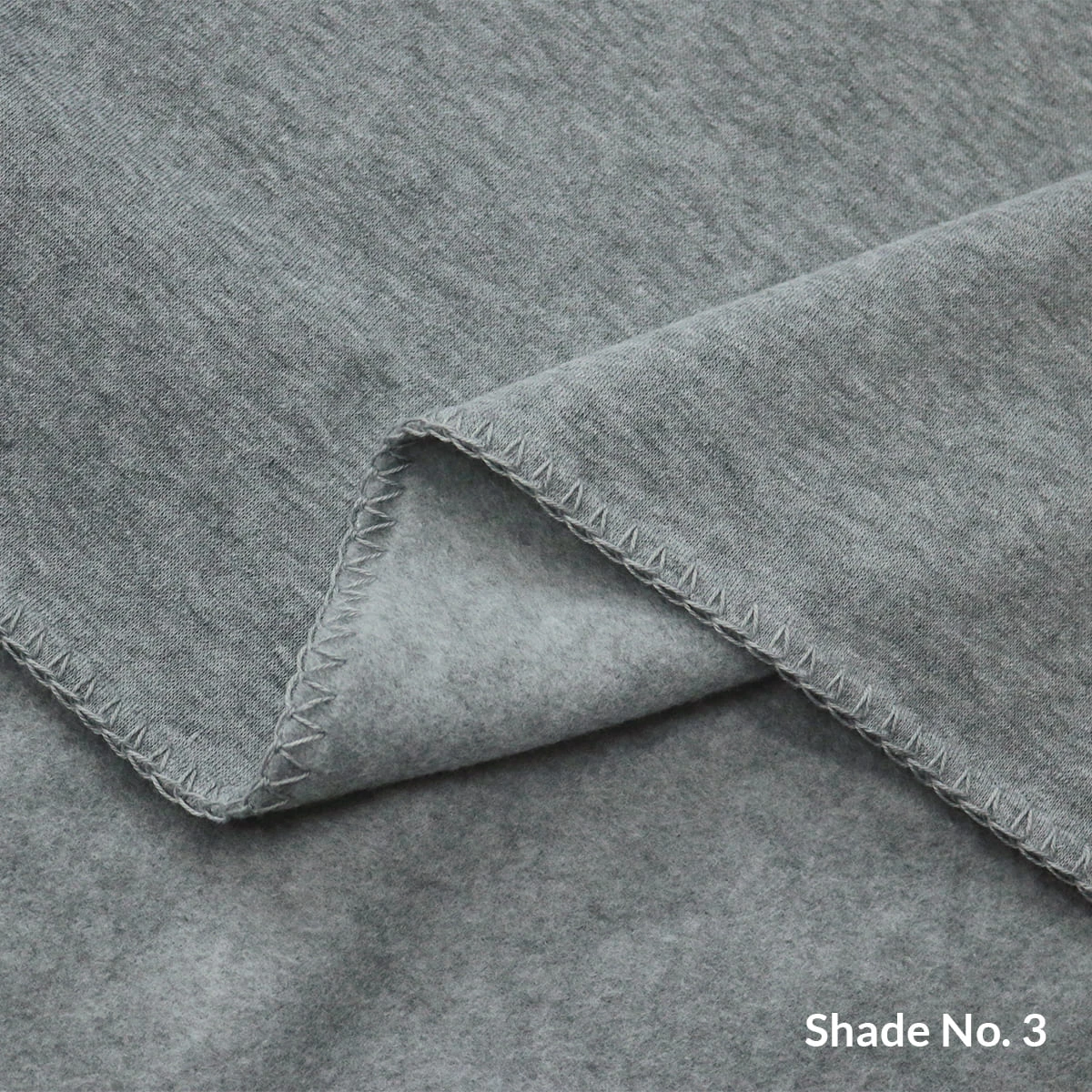 No-Dye Melange Fleece Blanket | Single-Sided Brushed | Classic Grey Shade
