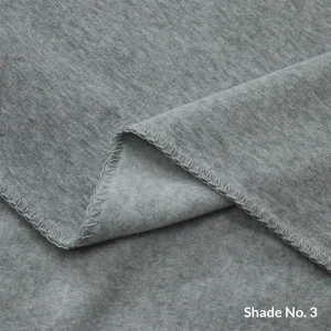 No-Dye Melange Fleece Blanket | Single-Sided Brushed | Classic Grey Shade