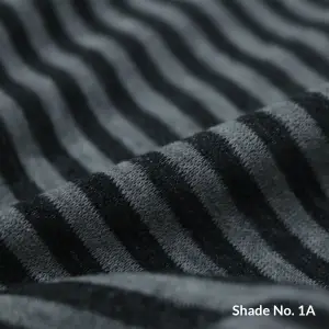 No-Dye Melange Fleece Blanket | Single-Sided Brushed | Stripe I Grey Shade