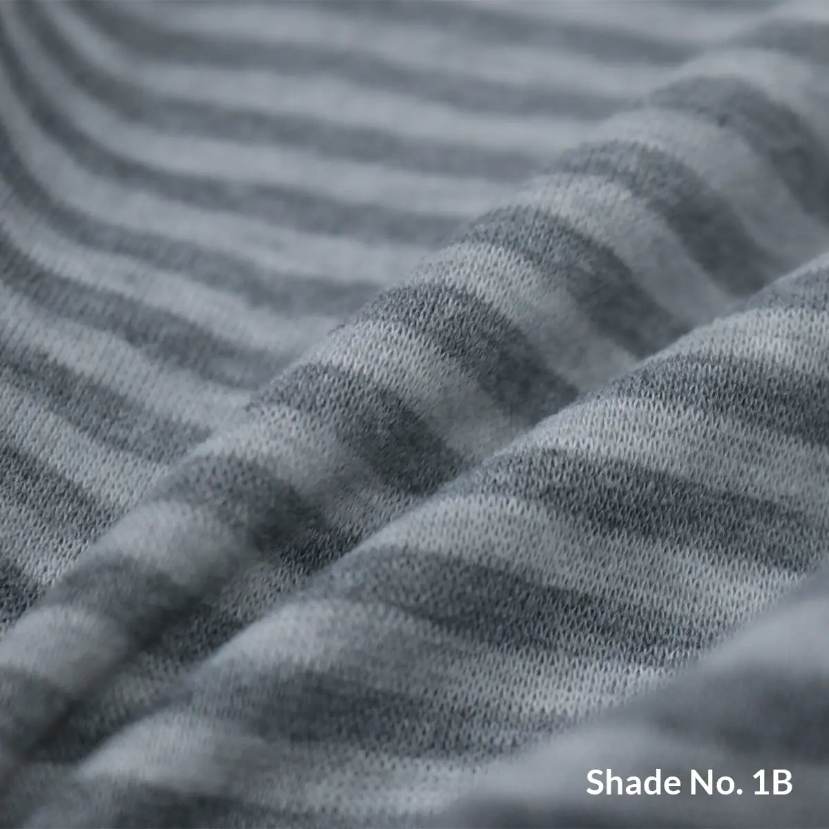 No-Dye Melange Fleece Blanket | Single-Sided Brushed | Stripe I Grey Shade