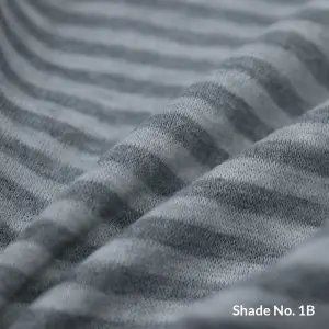 No-Dye Melange Fleece Blanket | Single-Sided Brushed | Stripe I Grey Shade