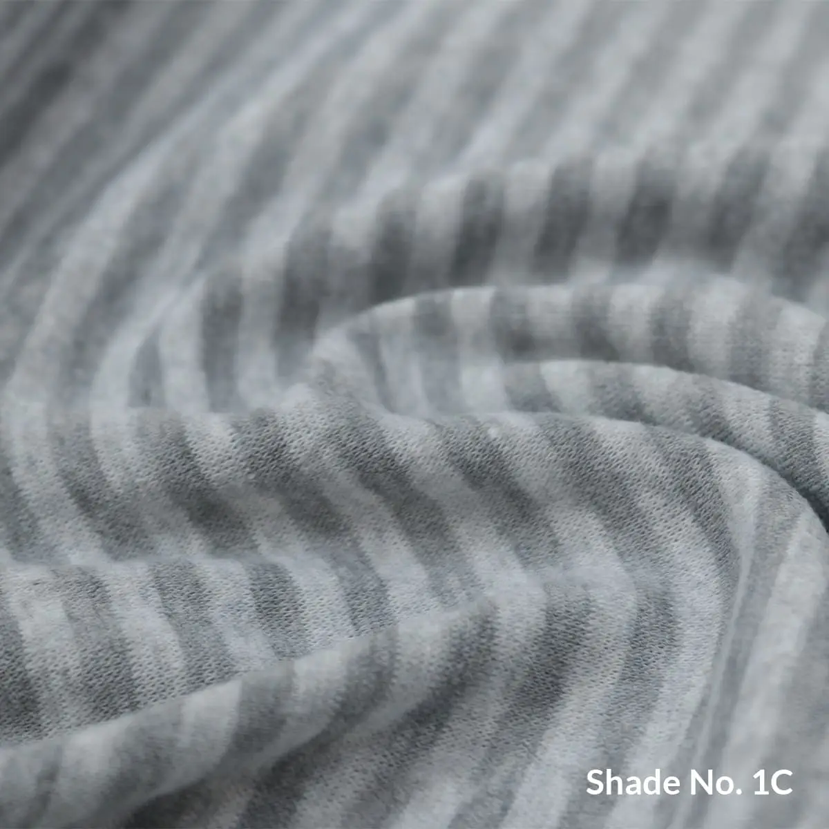 No-Dye Melange Fleece Blanket | Single-Sided Brushed | Stripe I Grey Shade