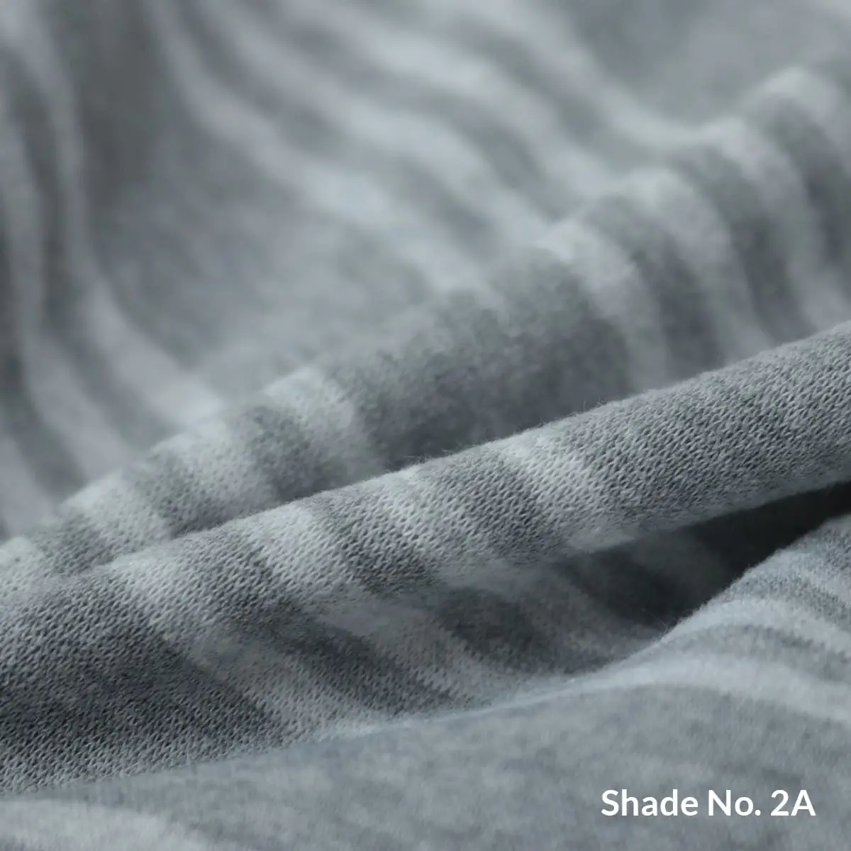 No-Dye Melange Fleece Blanket | Single-Sided Brushed | Stripe II Grey Shade