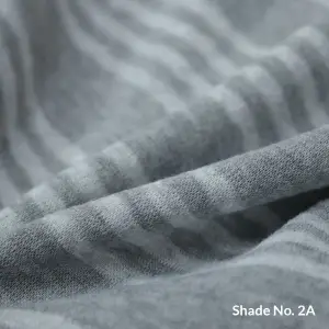 No-Dye Melange Fleece Blanket | Single-Sided Brushed | Stripe II Grey Shade