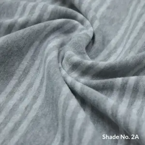 No-Dye Melange Fleece Blanket | Single-Sided Brushed | Stripe II Grey Shade