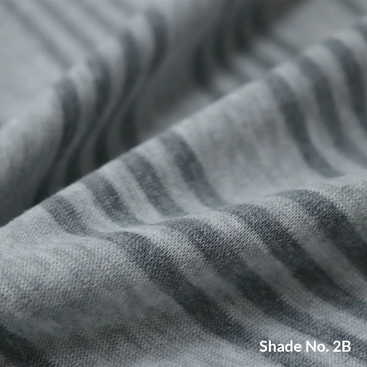 No-Dye Melange Fleece Blanket | Single-Sided Brushed | Stripe II Grey Shade