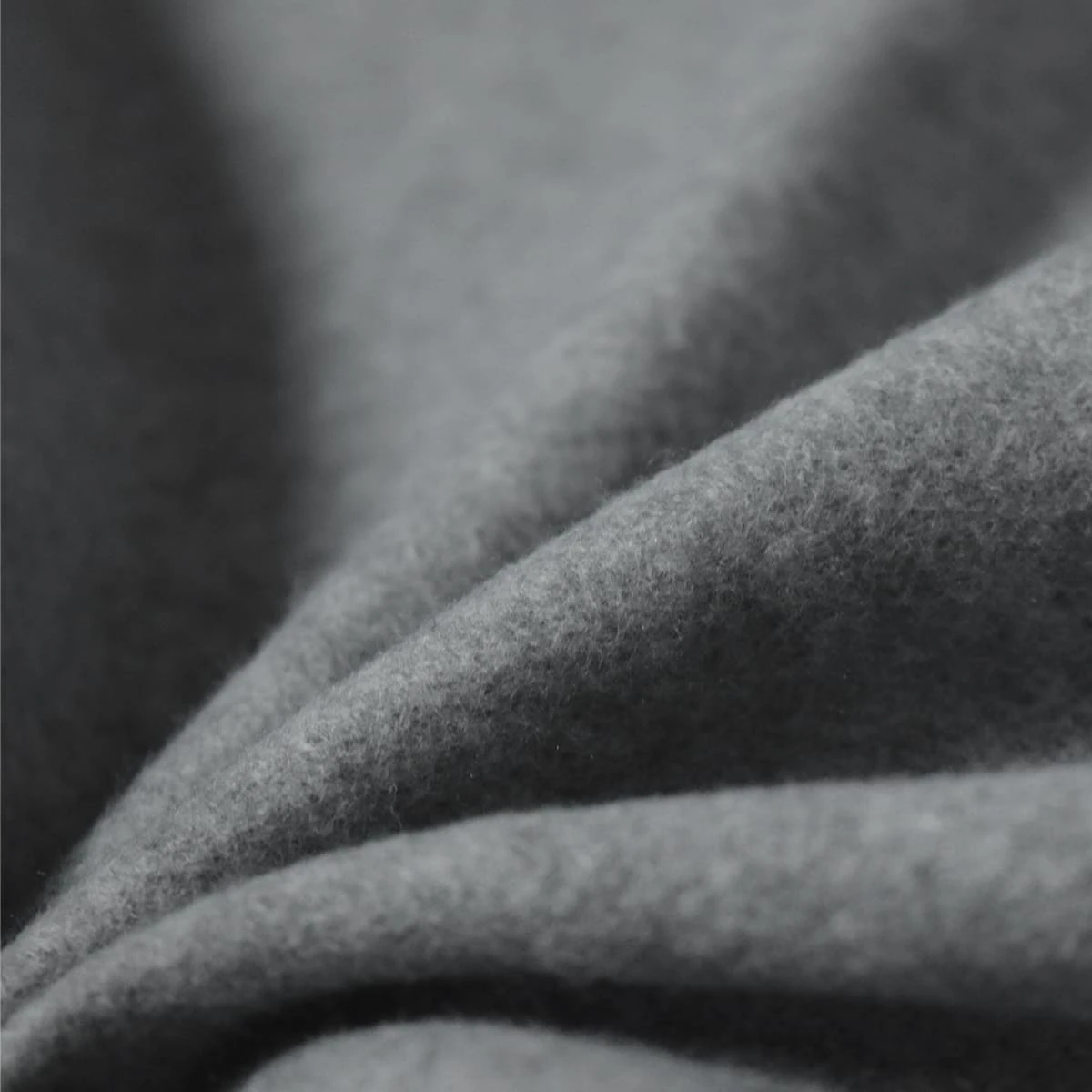 No-Dye Melange Fleece Throw | Double-Sided Brushed | Classic Grey Shade