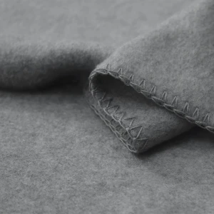 No-Dye Melange Fleece Throw | Double-Sided Brushed | Classic Grey Shade