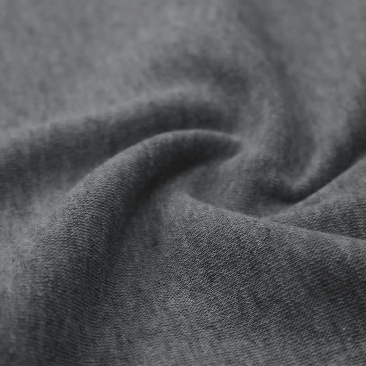 No-Dye Melange Fleece Throw | Single-Sided Brushed | Classic Grey Shade