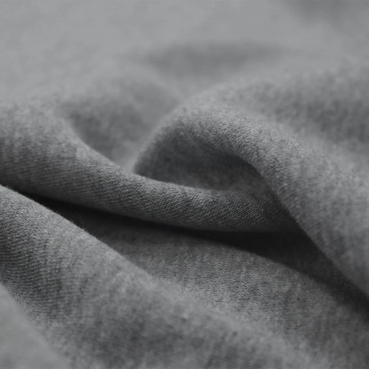 No-Dye Melange Fleece Throw | Single-Sided Brushed | Classic Grey Shade