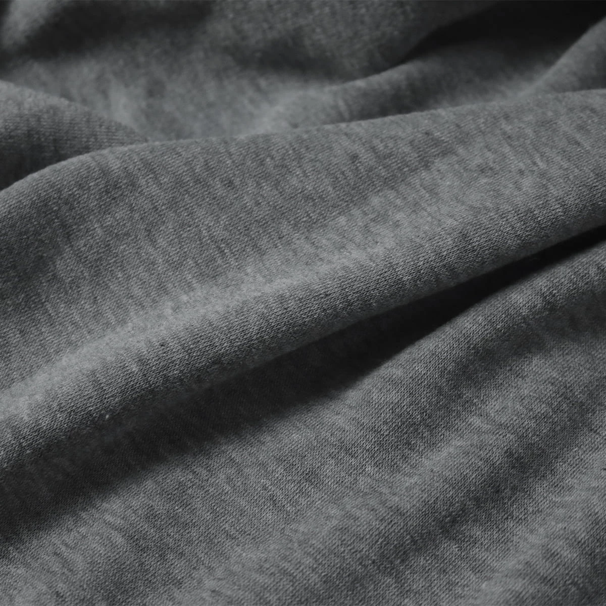 No-Dye Melange Fleece Throw | Single-Sided Brushed | Classic Grey Shade