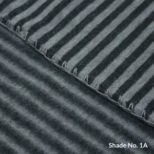 No-Dye Melange Fleece Throw | Single-Sided Brushed | Stripe I Grey Shade
