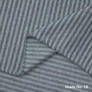 No-Dye Melange Fleece Throw | Single-Sided Brushed | Stripe I Grey Shade