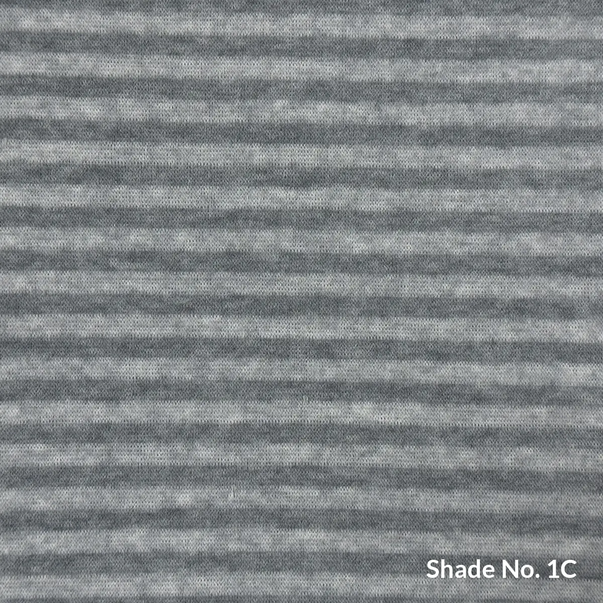 No-Dye Melange Fleece Throw | Single-Sided Brushed | Stripe I Grey Shade